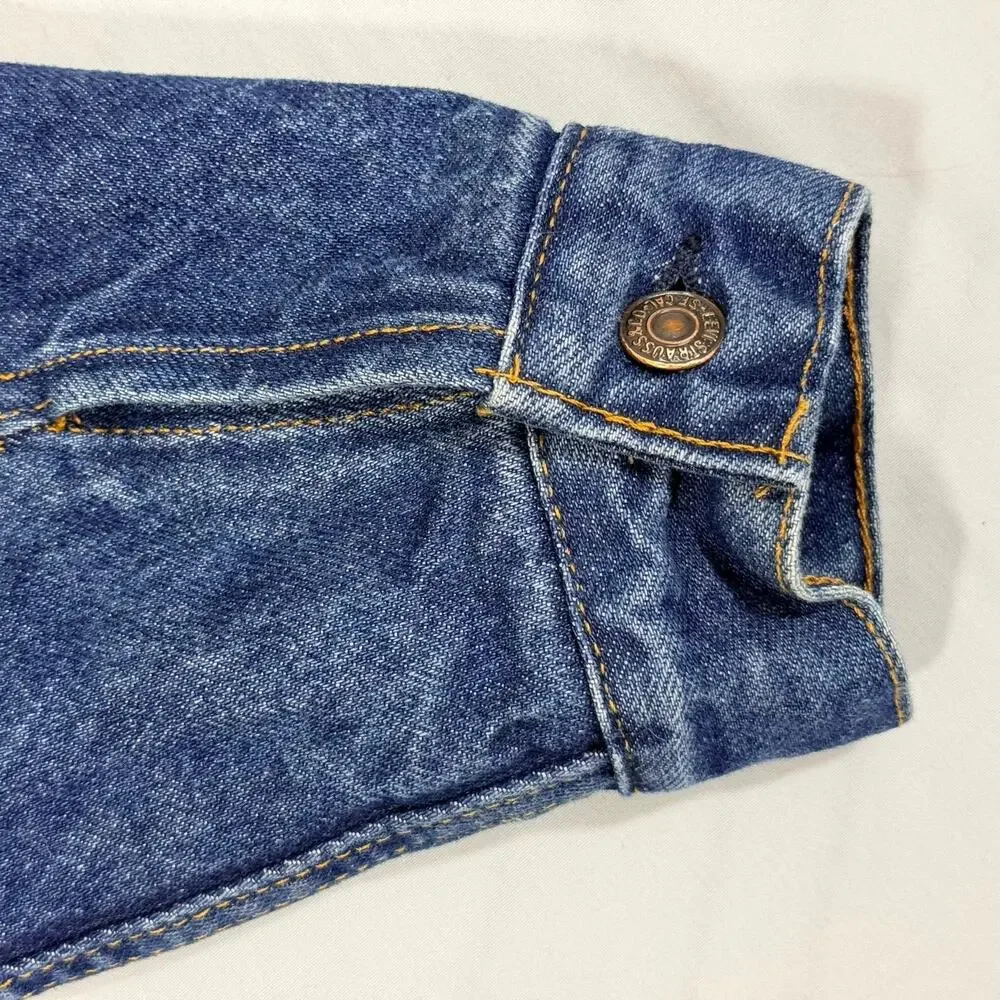 Vintage 1988 Levis 71506 Blanket Lined Denim Trucker Jacket 38L USA Workwear